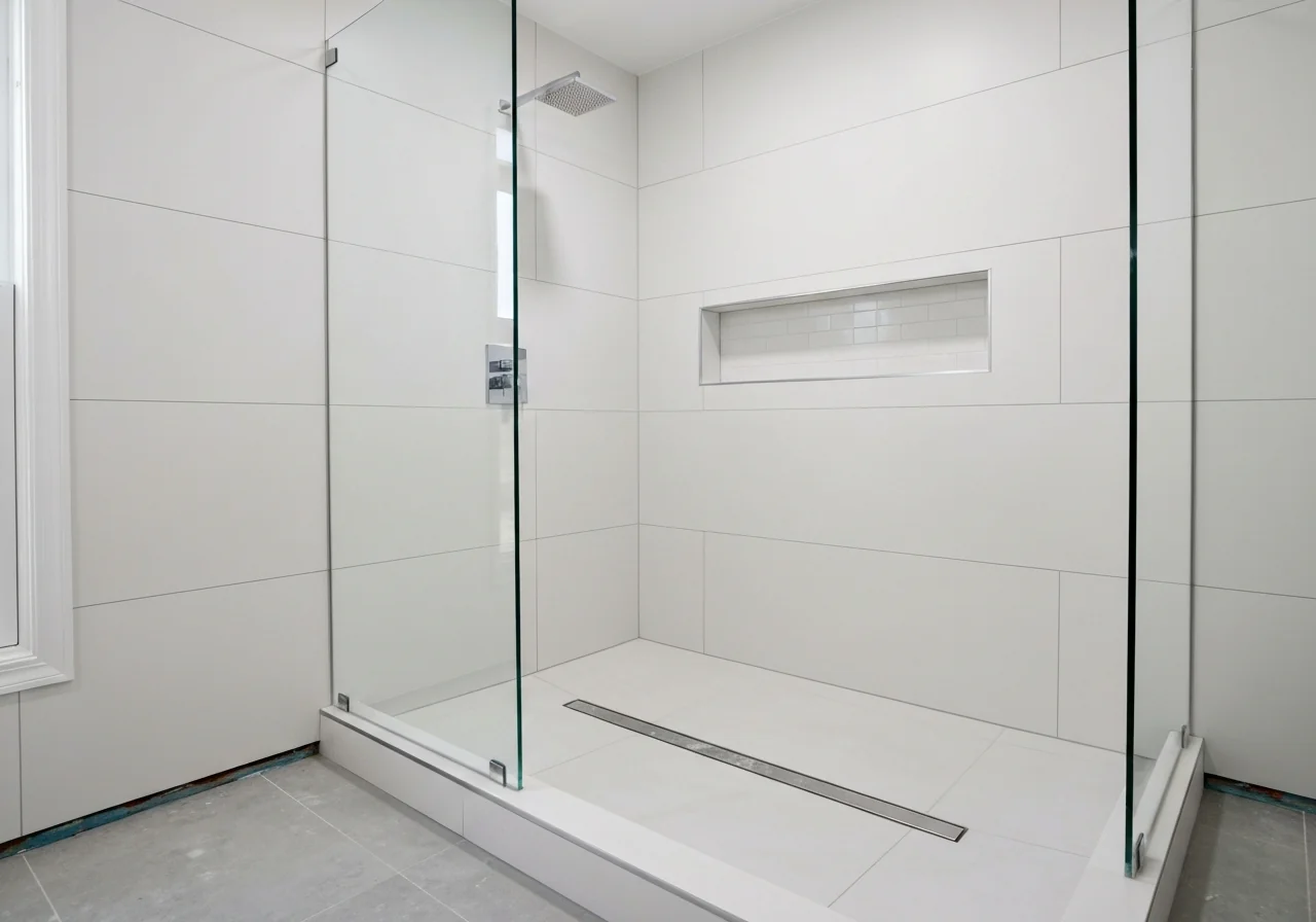 Tiled walk-in shower installation San Diego