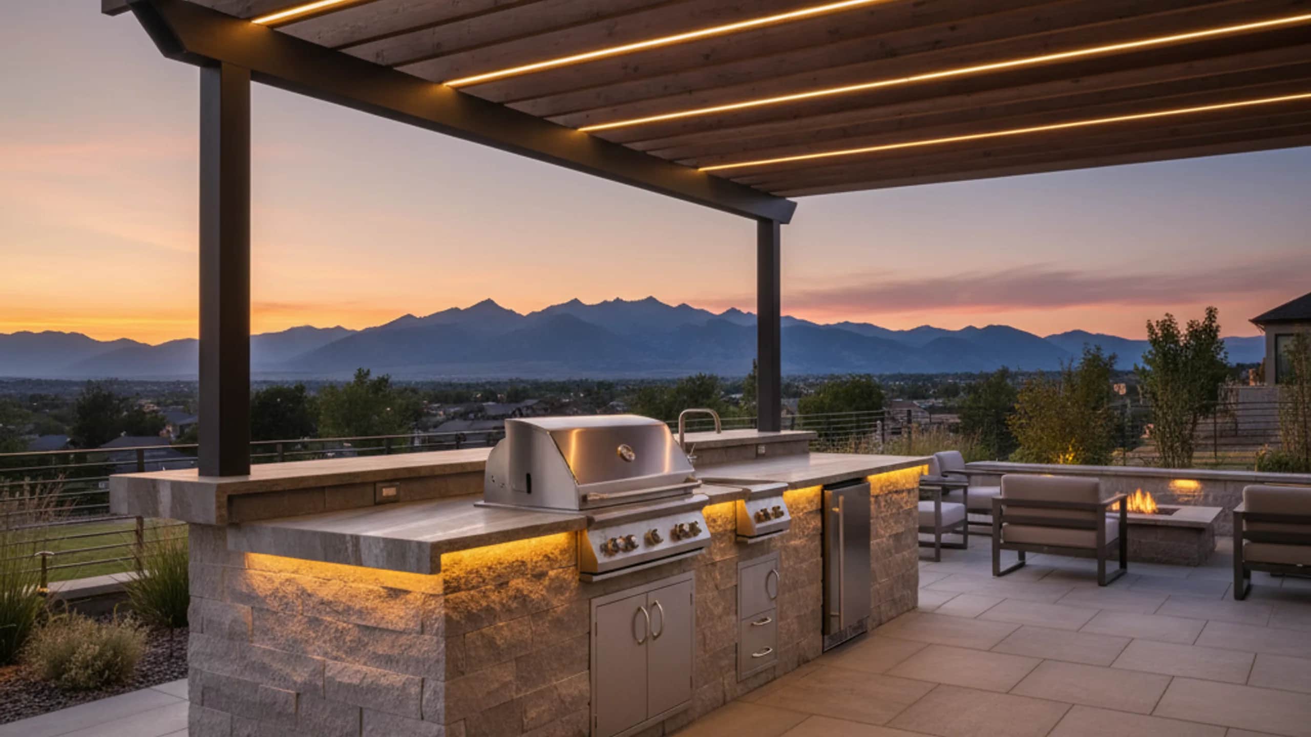 Pergola Covered Kitchen